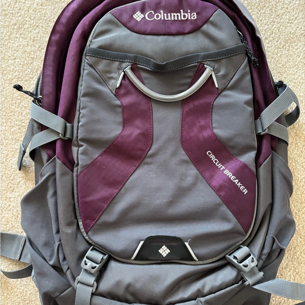 Columbia Circuit Breaker Gray and Purple Backpack